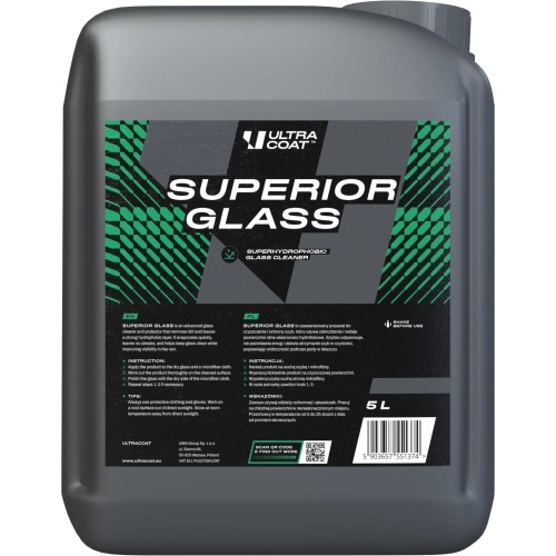 ULTRACOAT SUPERIOR GLASS 5L hydrofobowy płyn do mycia szyb